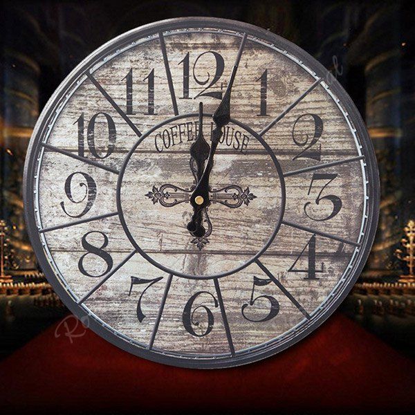 

Vintage Analog Wood Round Mute Wall Clock