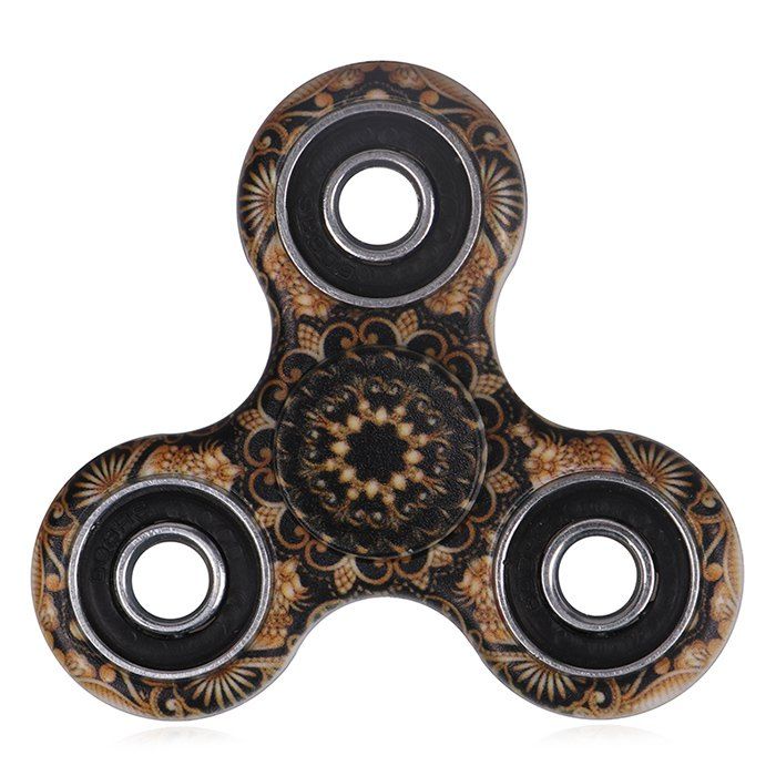 

Mandala Patterned Tri-bar Plastic Fidget Spinner, Brown