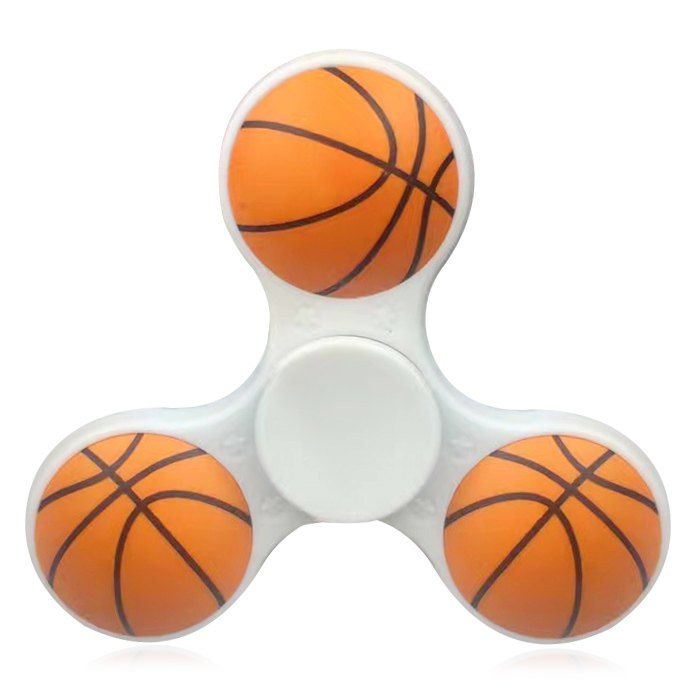 

Anti-stress Toy Tri-bar Plastic Basketball Fidget Spinner, White