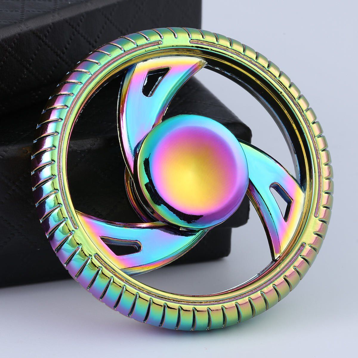 

Wheel Shaped Zinc Alloy EDC Fidget Hand Spinner, Colorful