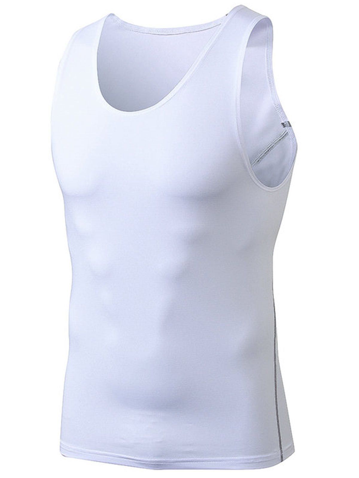 

Stretch Muscle Workout Tank Top, White