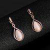 Artificial Opal Teardrop Pendant Jewelry Set -  