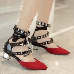 Buckle Straps Eyelets Pumps
