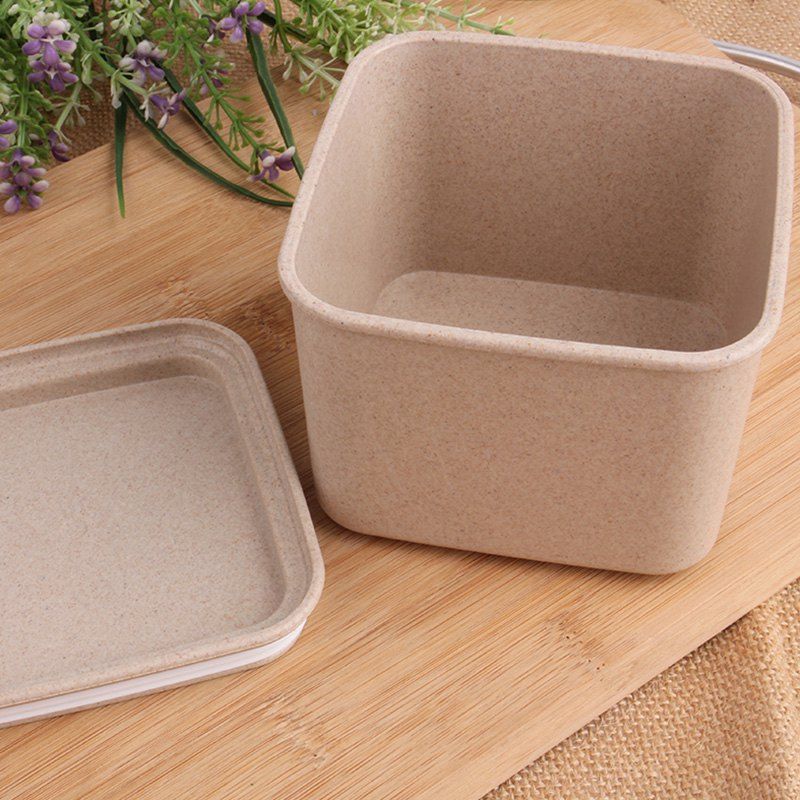 

Wheat Straw Plastic Food Storage Seal Pot, Beige