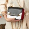 Chain Metal Bar Color Block Crossbody Bag -  