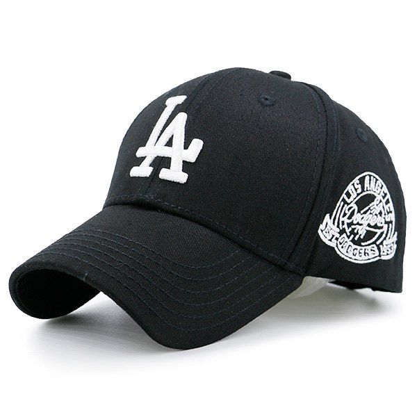 

Emblem Letters Embroidered Baseball Hat, Black