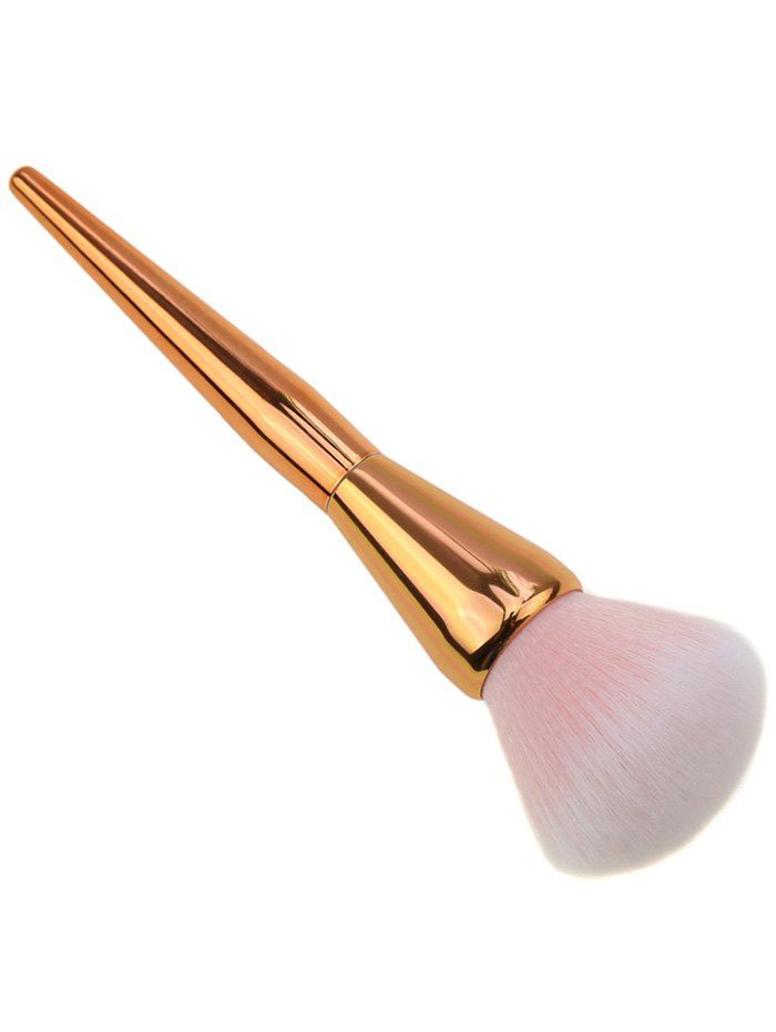 

Taper Plating Handle Multifunctional Portable Foundation Brush, Rose gold
