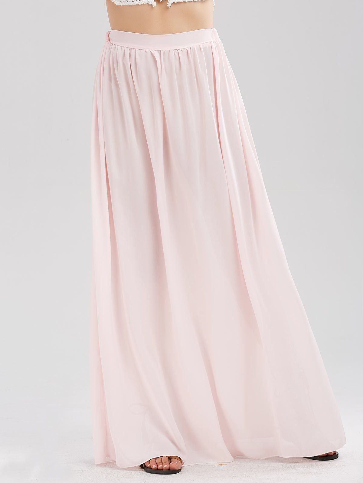 [25% OFF] Casual Floor Length Chiffon Skirt | Rosegal