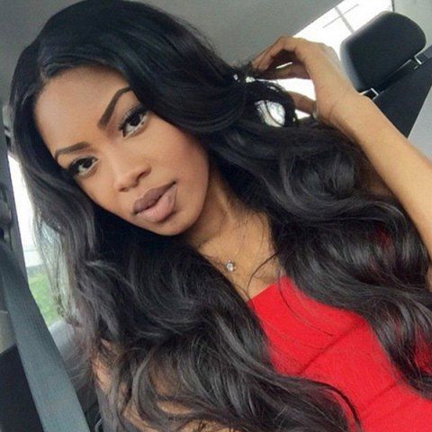 Perm Dyed Middle Parting Body Wave Long Synthetic Wig