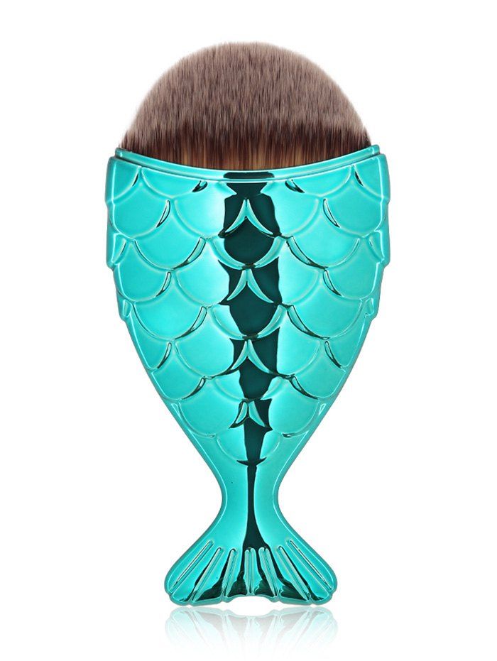 

Portable Mermaid Facial Makeup Brush, Blue green