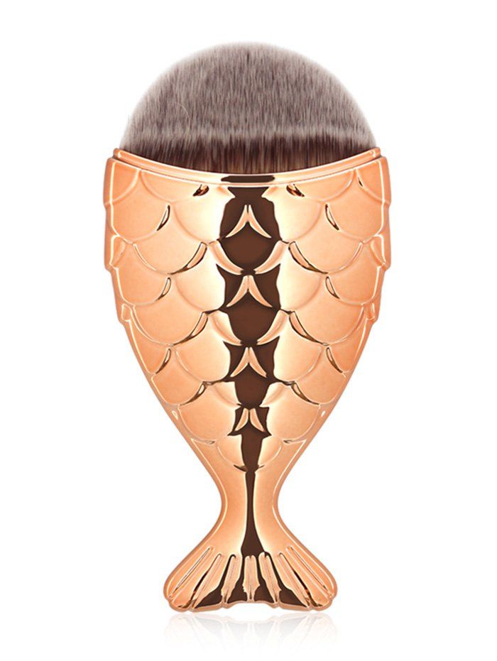 

Portable Mermaid Facial Makeup Brush, Rose gold