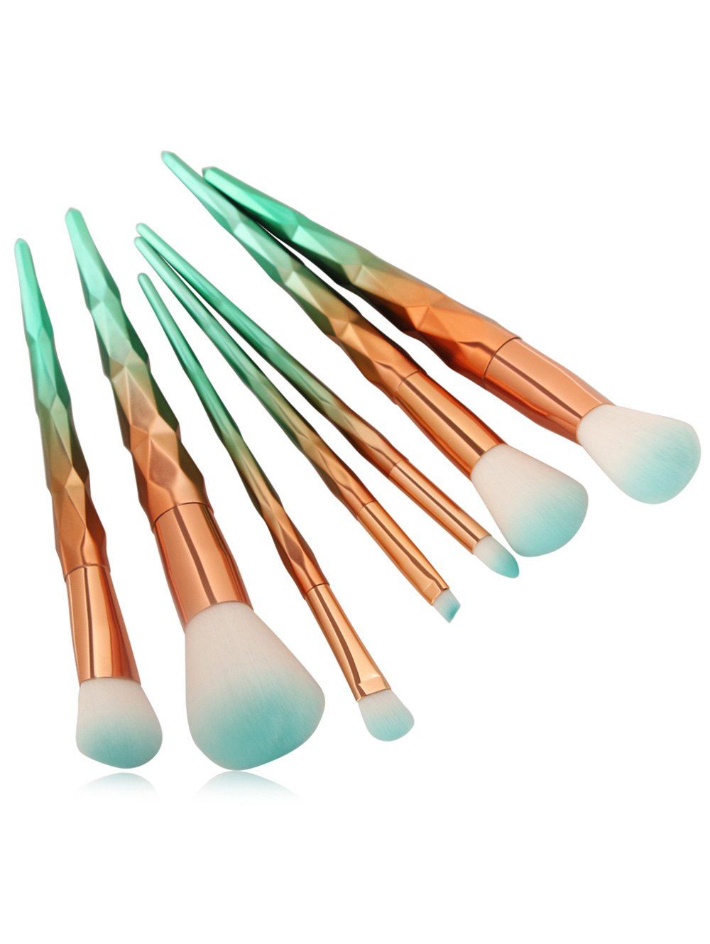 

7Pcs Unicorn Conical Gradient Color Makeup Brushes Set, Mint