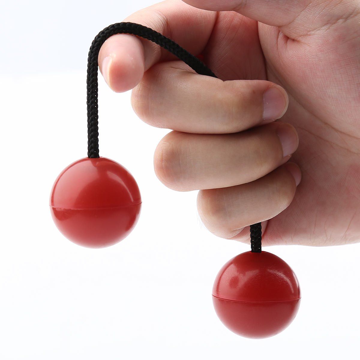 

Glow in Dark Fidget Ball Toy Thumb Chucks Spinner, Red