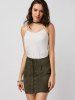 High Waisted Grommet Lace Up Bodycon Skirt -  