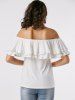 Ruffle Layered Off Shoulder Blouse -  