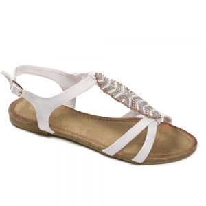 Flat Heel Beaded Leaf Snadals