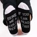 Fun Letters Pattern Color Blocking Knitted Ankle Socks -  