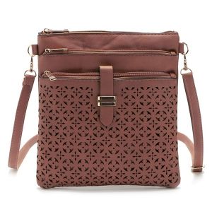 Hollow Out PU Leather Crosbody Bag
