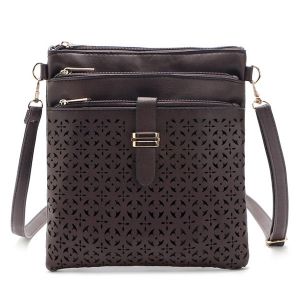 Hollow Out PU Leather Crosbody Bag