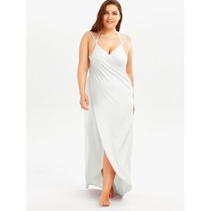 Plus size cover up wrap dress