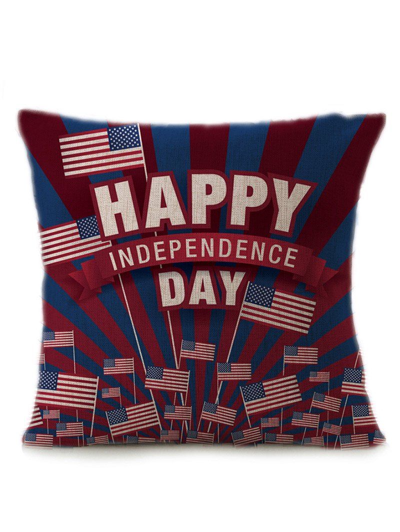 

Patriotic American Flag Independence Day Linen Pillow Case, Multicolor