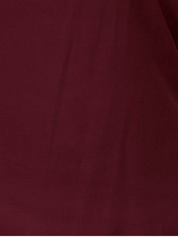 Plus Size V Neck Ripped Sleeve Tee