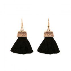 Alloy Tassel Infinity Emebllished Drop Earrings -  
