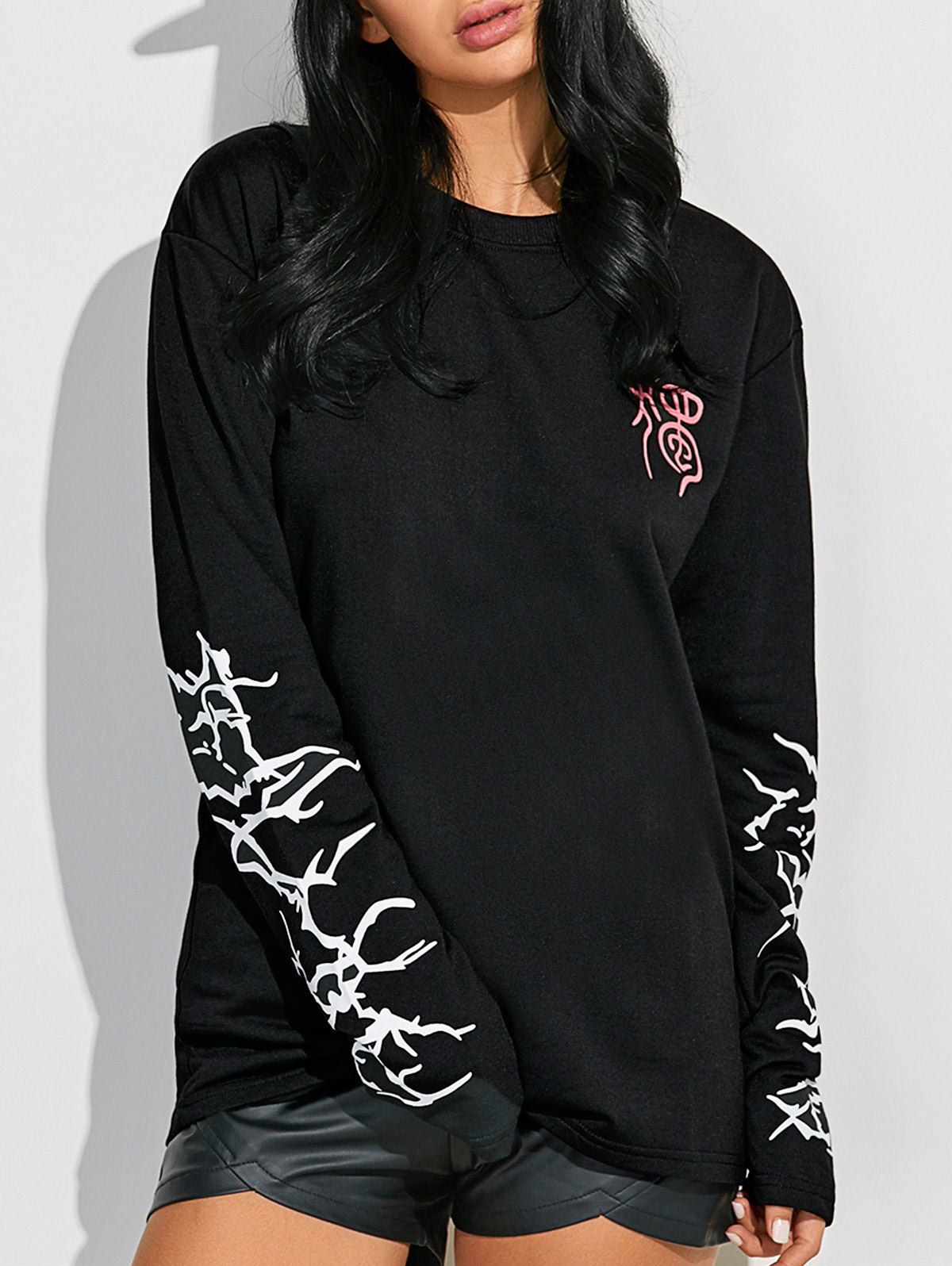 sweatshirt with extra long sleeves