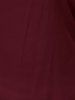 T-shirt Grande Taille Col en V Manches Découpées - Rouge vineux  4XL
