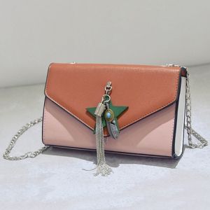 Tassel Color Block Cross Body Bag