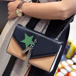 Tassel Color Block Cross Body Bag