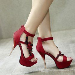 Zipper Applique Sandals