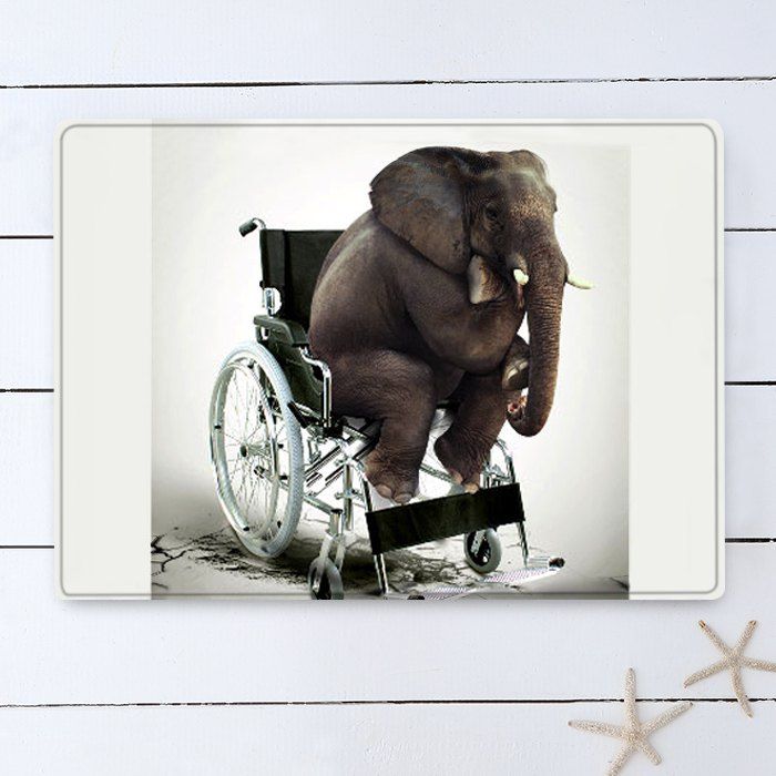 2018 Elephant On The Wheelchair Pattern Water Absorption Flannel Elephant On The Wheelchair Pattern Water Absorption Flannel Area Rug