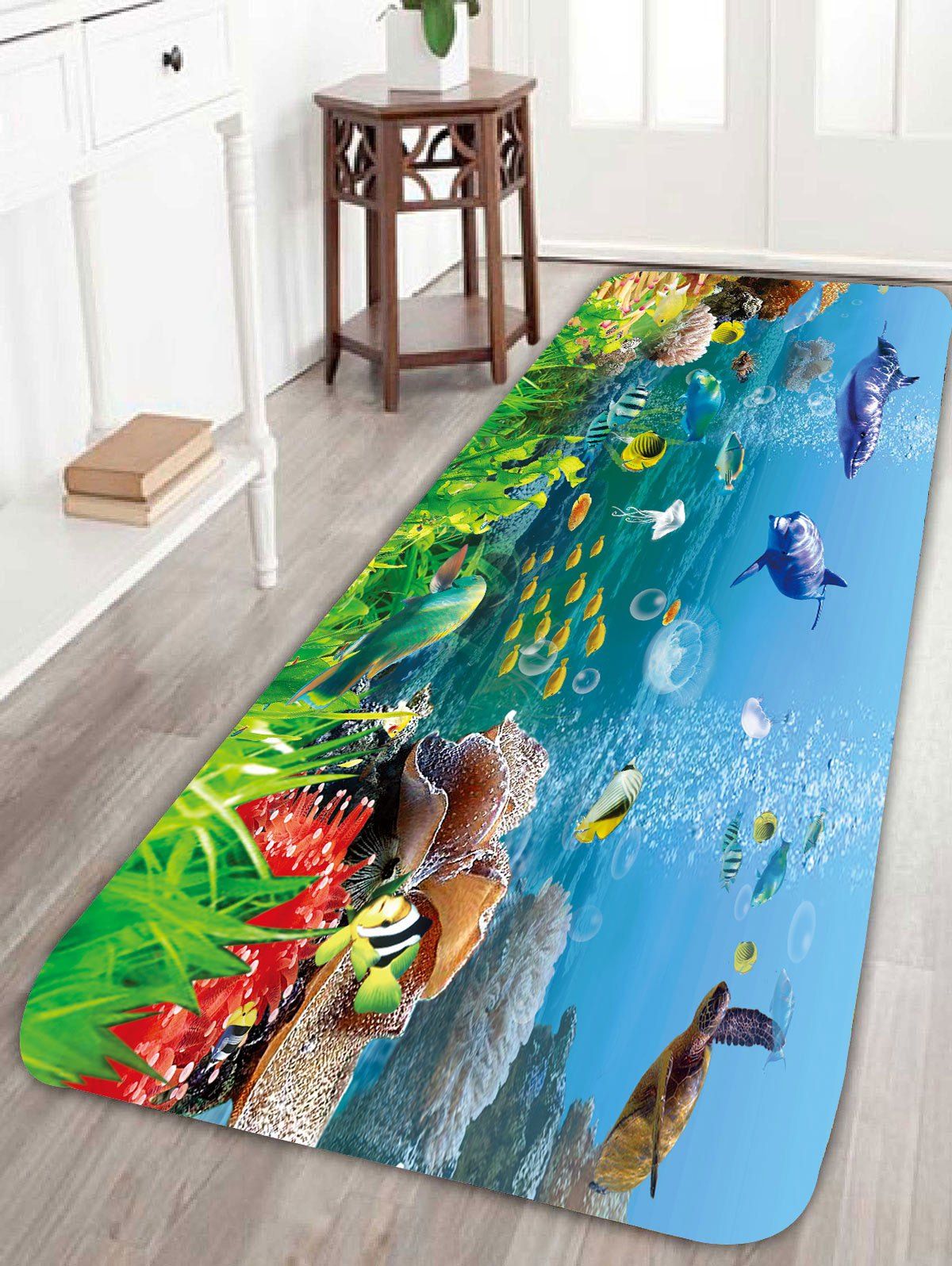 [17 OFF] Skidproof Fleece Underwater Fish Bath Rug Rosegal