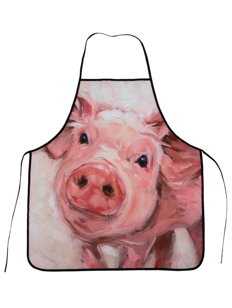 

Cooking Waterproof Oilproof Funny Pig Apron, Pink