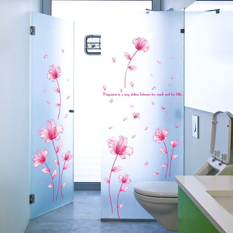 

Floral Inspiration Quote Removable Vinyl Wall Sticker, Pink