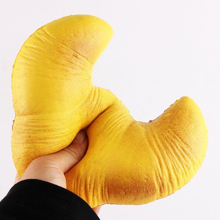 

Stress Relief Croissant Shape Squishy Toy, Yellow