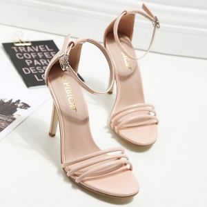 Stiletto Heel Ankle Strap Sandals