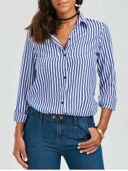 Stripes Long Sleeve Formal Shirt -  