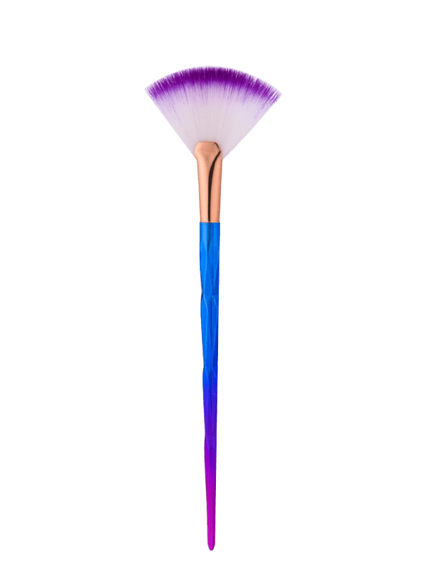 

Diamond Shaped Ombre Handle Fan Brush, Purple