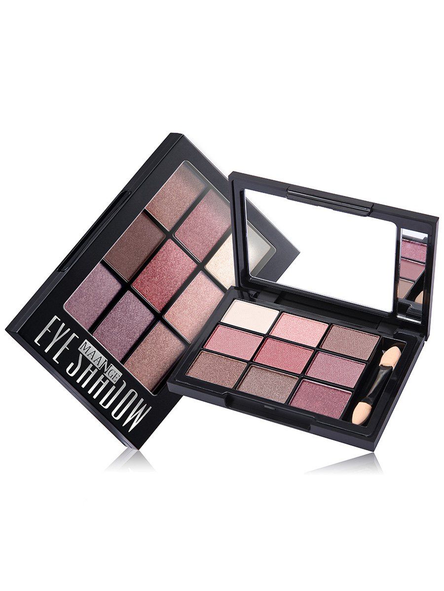 

9 Colors Mineral Eyeshadow Palette with Brush, #02