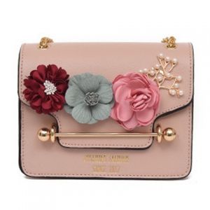 Flowers Cross Body Chain Bag