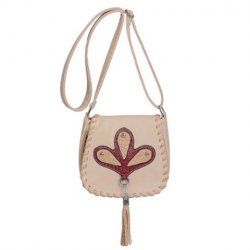 Tassel Whipstitch Crossbody Bag