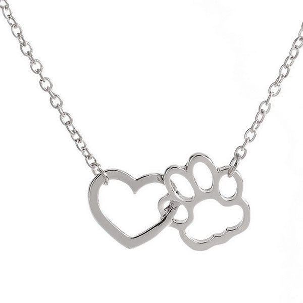 

Hollowed Heart Claw Pendant Necklace, Silver