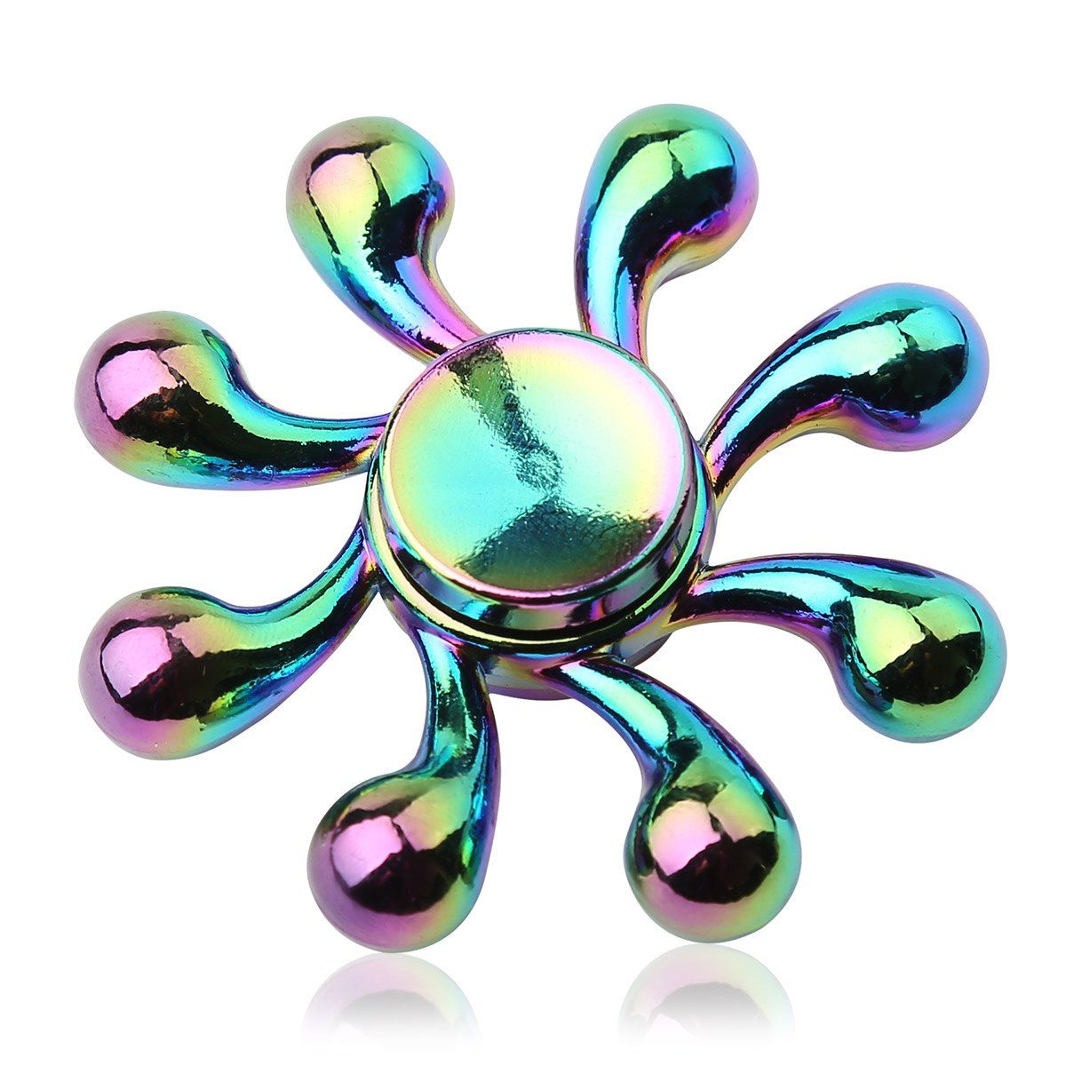 2018 Rainbow Edc Metal Fidget Spinner Fingertip Gyro In Colorful 626215cm