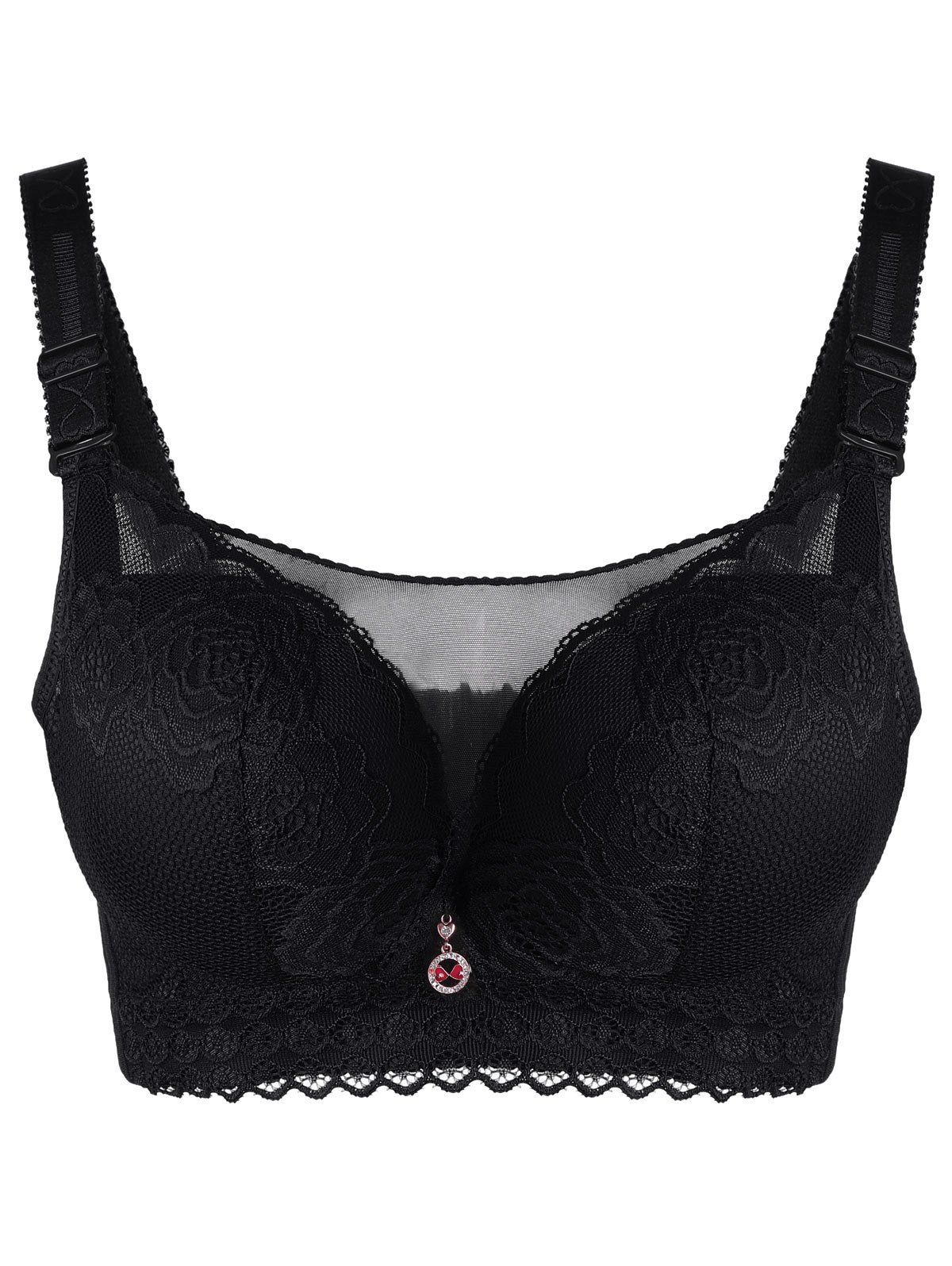 

Plus Size Padded Full Cup Bra, Black