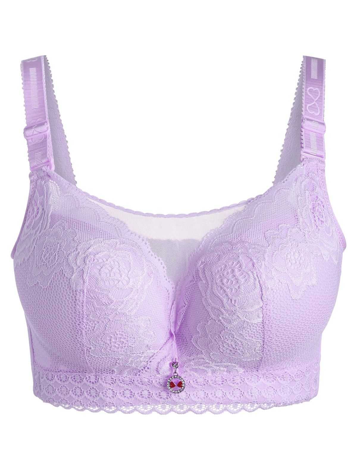 [67 Off] Plus Size Padded Full Cup Bra Rosegal