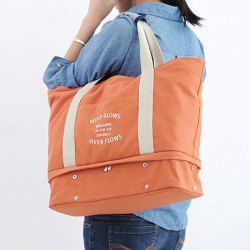 Canvas Graphic Printed Storage Tote Bag