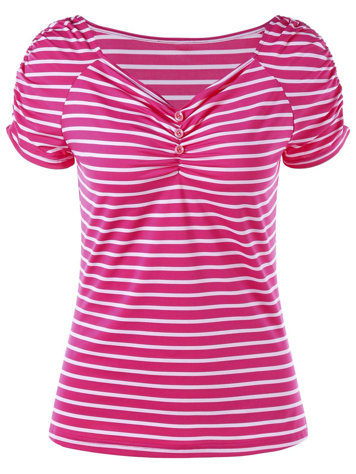 59 Off Scrunch Stripe T Shirt Rosegal