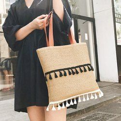 Tassels Straw Woven Shoulder Bag